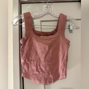 Madewell Ribbed Mauve Tank Top